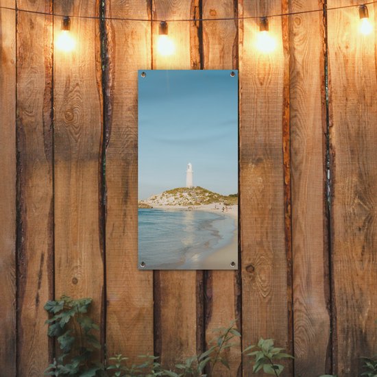 Affiche de jardin Île avec phare - Décoration murale cm - Décoration murale d'extérieur - Affiche de jardin - Toile de jardin - Affiche de clôture - Tableau de jardin