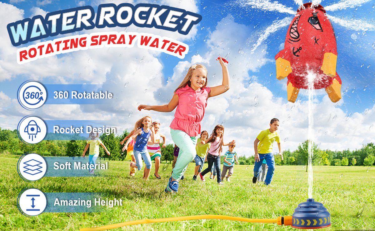 Kit de fusée à eau pour enfants Lance-roquettes jouets Activité