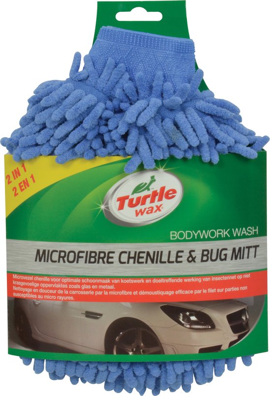 Turtle Wax Microfibre Chenille & Bug Mitt - Gant de lavage de voiture en microfibre