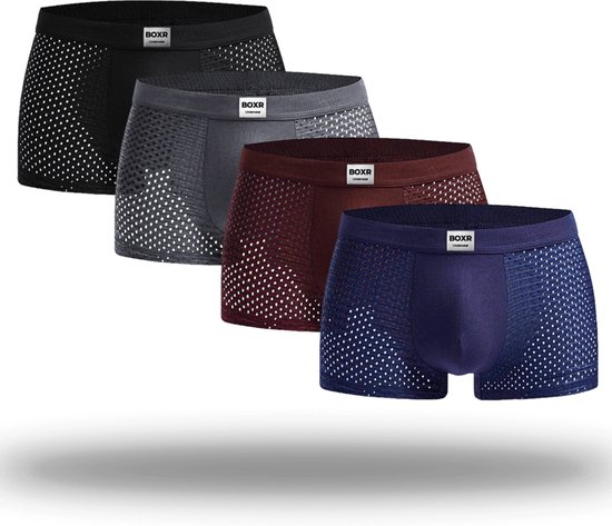 BOXR Underwear - Bamboo Boxershort Heren - 4-Pack - L - Onderbroeken Heren - Bamboe Ondergoed Heren - Zachte Bamboe Boxershorts voor Mannen - BOXR Underwear