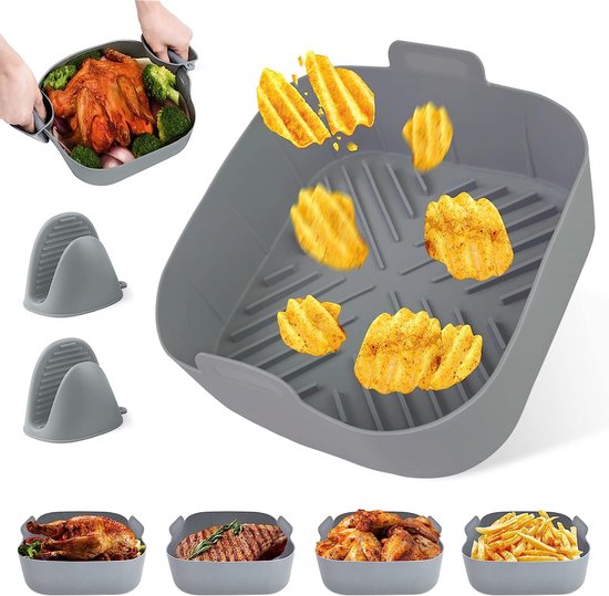 Siliconen vorm heteluchtfriteuse, airfryer-accessoires voor Ninja Foodi Max Dual Zone 9,5 l, accessoires, heteluchtfriteuse, herbruikbaar, bakvorm, BPA- vrij, Ninja Airfryer-accessoires Siliconen vorm heteluchtfriteuse, airfryer-accessoires voor Ninja Foodi Max Dual Zone 9,5 l, accessoires, heteluchtfriteuse, herbruikbaar, bakvorm, BPA- vrij, Ninja Airfryer-accessoires