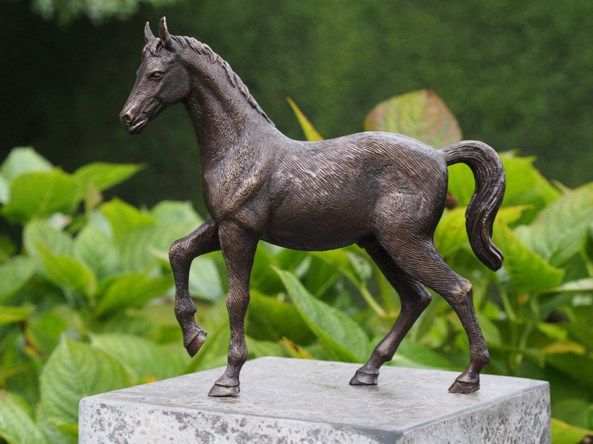 Bronzen beeld van een paard, decoratie op stal, exclusief | bol.com