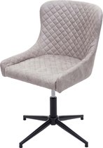 Bureaustoel MCW-H79, bureaustoel draaistoel, in hoogte verstelbaar vintage metaal ~ stof/textiel grijs