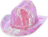 Fever - Deluxe Sequin Cowboy Hat Kostuum Hoed - Roze