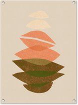 Tableau de jardin Formes - Pastel - Couleurs - Abstrait - 60x80 cm - Affiche de jardin