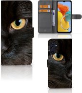 Telefoonhoesje Geschikt voor Samsung Galaxy M14 Beschermhoesje Zwarte Kat