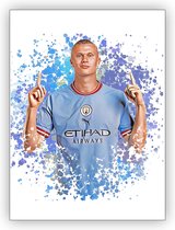 Poster Erling Braut Haaland - Manchester City - Voetbal Poster - Geschikt om in te lijsten - Poster Haaland A1+ Formaat 61 x 91.5 cm