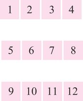 Magneten dagnummers 1 t/m 31 (nummers dag van de maand) - Luxe - Roze