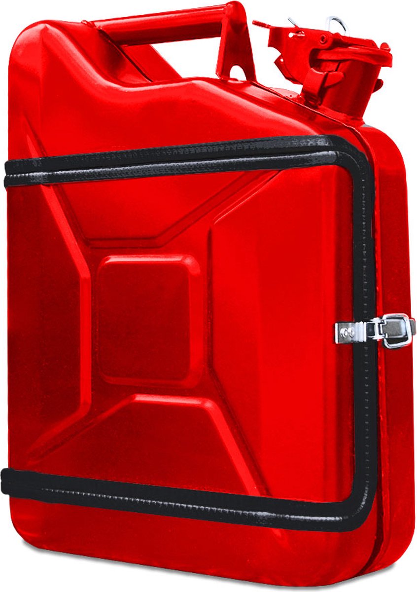 Jerrycan Bacardi Giftset - Rood - 10L Stalen Bar met Glas