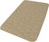 Urban Living Badkamerkleedje/badmat tapijt - memory foam - beige - 50 x 80 cm - anti slip