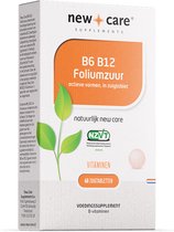 New Care Vitamine B6 B12 Foliumzuur vegan NZVT - 60 zuigtabletten