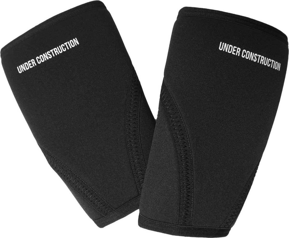 Under Construction Athletics Elbow Sleeves - Elleboog Sleeves - Compressie - Powerlifting - Crossfit - Fitness - Bodybuilding - 7mm - Zwart - Maat - L