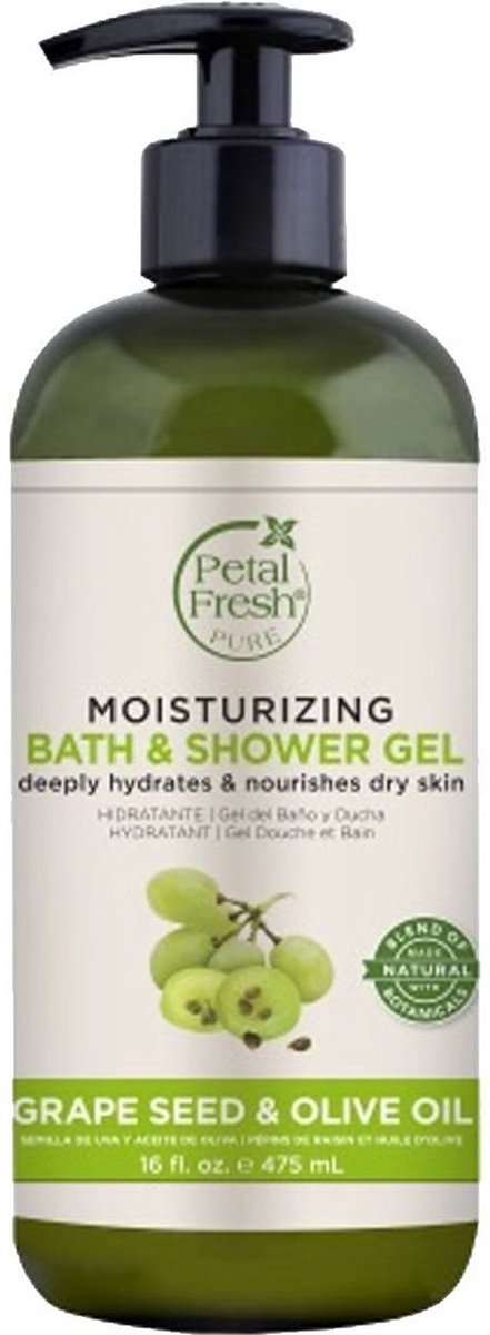 PETAL FRESH - Bath & Shower Gel - Grape Seed & Olive Oil - 475 ml