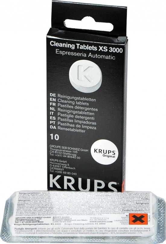 Krups XS3000 - Koffiemachinereiniger - 10 stuks