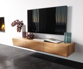 Tv-meubel New Live-Edge acacia natuur 145 cm 3 deurs zwevend Lowboard