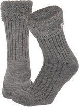 Apollo - Huissokken Dames - Ultra Soft - Donker Grijs - One Size - Fluffy sokken - Slofsokken