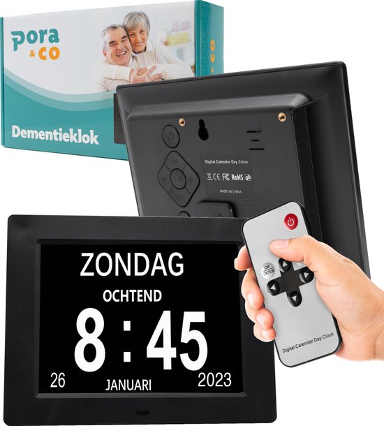 Pora&Co Digitale Dementieklok XL