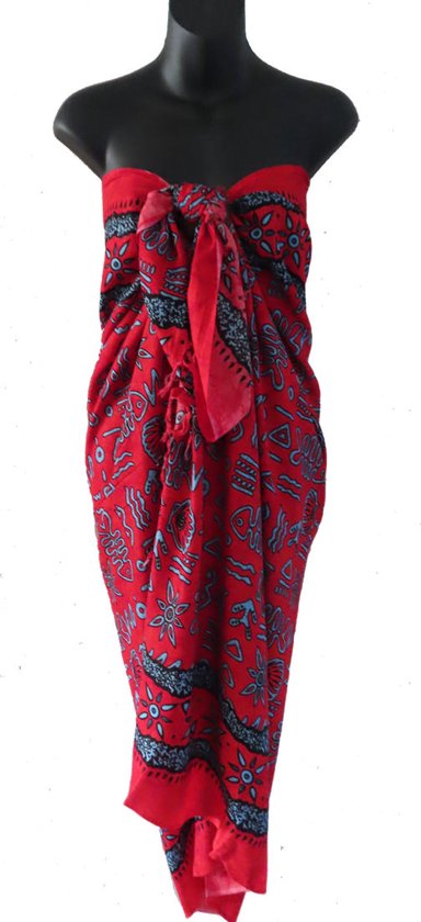 Hamamdoek, pareo, sarong, yogadoek, wikkeldoek lengte 115 cm, breedte 165 cm versierd met franjes.