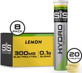 Science in Sport - SIS Go Hydro Bruistabletten - 300mg Elektrolyten - Lemon Smaak - 8x20 (160) Tabletten voordeelverpakking