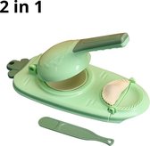 2-in-1 Dumpling Maker Groen - Deeg Pers & Knoedelvorm - Ook voor Pastei, Empanada en Ravioli - Dumplings Machine