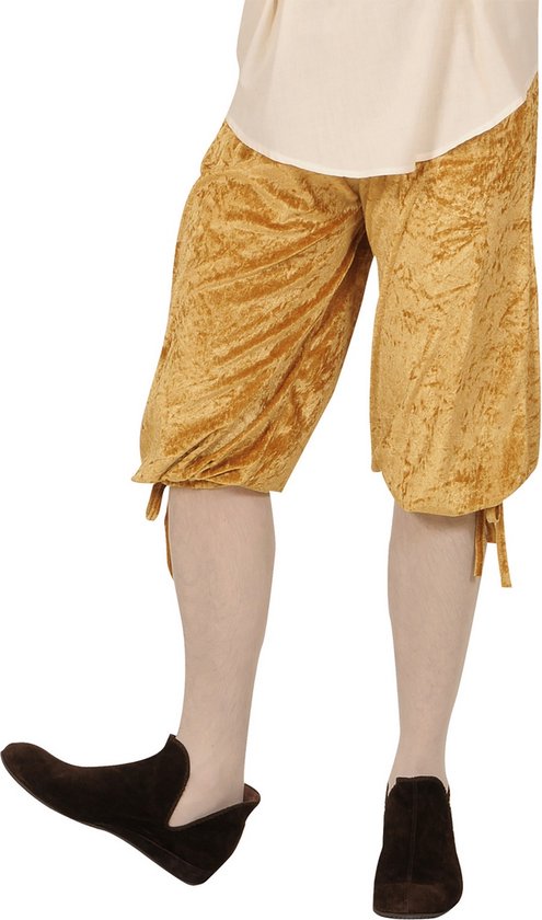 Widmann - Middeleeuwen & Renaissance Kostuum - Kniebroek Beige Man - Goud - One Size - Bierfeest - Verkleedkleding