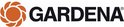 GARDENA logo met een oranje zon en zwarte letters.
