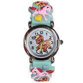 Fako® - Kinderhorloge - 3D - Eenhoorn Bubbles - Mintgroen