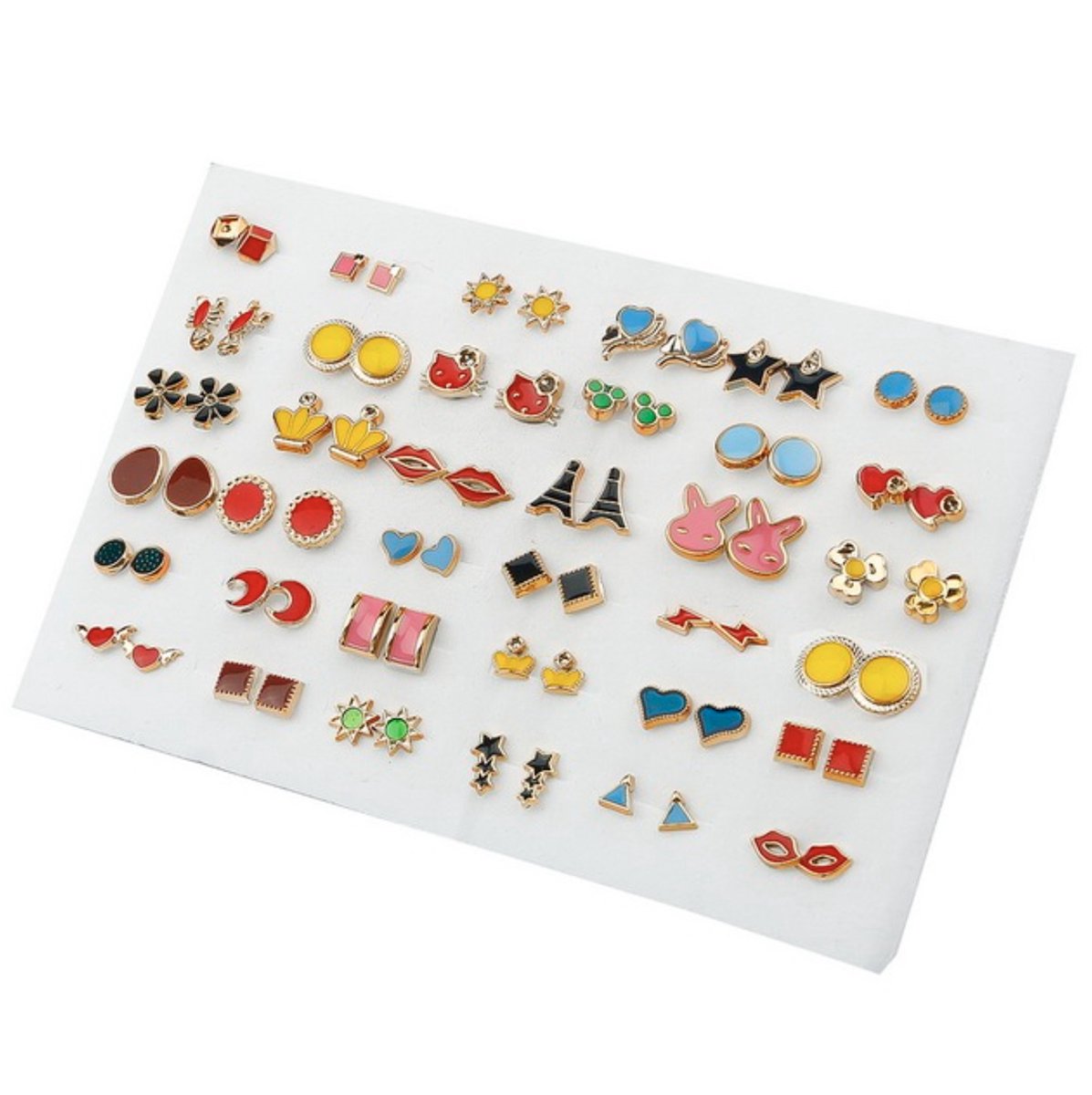 Hiden | Sieraden Oorbellen Set - Oorbellen Dames - Oorbellen Meisje - Earrings ladies - Sieraden | 36 paar - Mixed Kleuren