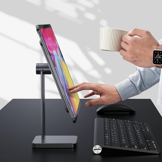KU XIU M30 Magnetische Draadloze Lader voor iPad Pro 13 M4 (2024) – 35 W Snelladen via Smart Connector, Aluminium Pad met 2 m USB-C-kabel (Adapter Niet Inclusief