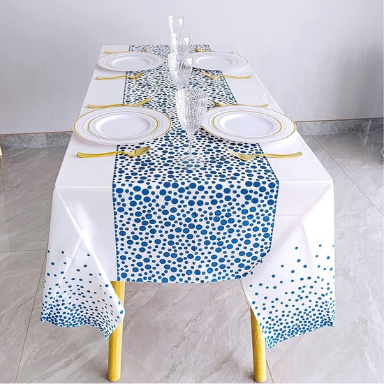 PartyWoo Tafelkleed met goudfolie, set van 2 stuks, 137 x 274 cm, iriserende rechthoekige tafelhoes, waterdicht voor tafel van 6-8 voet, verjaardagsfeestje PartyWoo Tafelkleed met goudfolie, set van 2 stuks, 137 x 274 cm, iriserende rechthoekige tafelhoes, waterdicht voor tafel van 6-8 voet, verjaardagsfeestje
