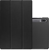 Hoesje Geschikt voor Samsung Galaxy Tab S9 Plus Hoesje Case Hard Cover Hoes Book Case Met Uitsparing Geschikt voor S Pen - Zwart
