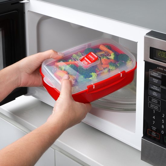 Sistema Easy Eggs - Cuiseur D'œufs Au Micro-ondes 271 Ml, Sans BPA, Rouge - Œufs Pochés, Brouillés Ou Omelette En Un Clin D'œil !