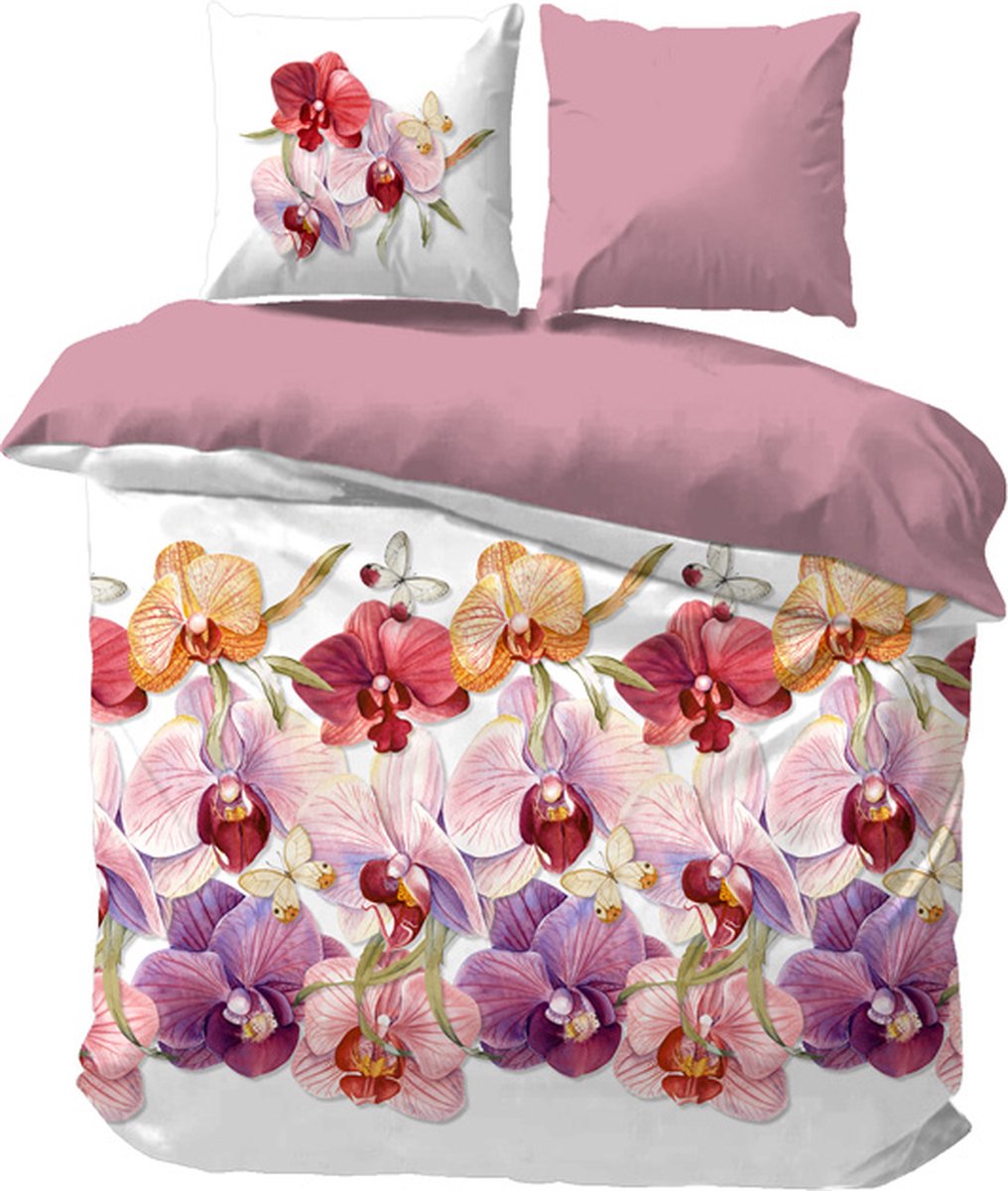 iSleep Dekbedovertrek Karin - Eenpersoons - 140x200/220 cm - Wit