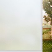 Raamfolie, ondoorzichtig, zichtwerende folie, raam, zelfklevend, matglasfolie, statisch hechtend, 60 x 200 cm, zonder lijm, folie, raam, inkijkbescherming, anti-uv, voor thuis en op kantoor, mat