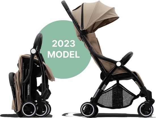 Hamilton by Yoop X1 Plus Buggy – Premium stroller met MagicFold™ technologie – Uitgebreide functionaliteit - 2023 model – Lichte, verstelbare & wendbare kinderwagen – Kaki