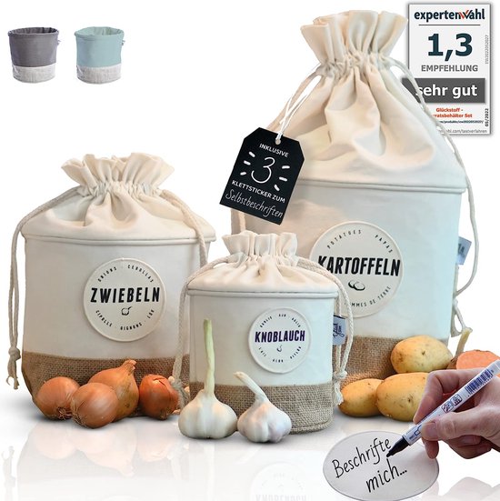 Set de 3 boîtes de rangement en tissu [durable] Boîte pour ranger les  pommes de terre... | bol.com