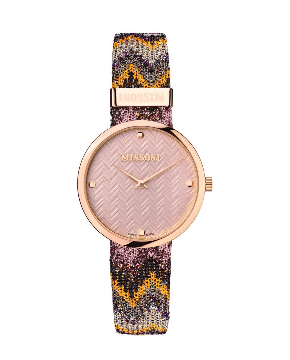 Missoni M1 MWY202522 Horloge - Leer - Multi - Ø 34 mm