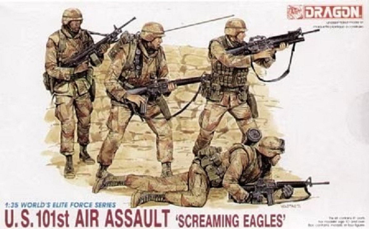Dragon Modelbouwpakket Militaire voertuigen - 3011 U.S. 101st Air Assault - Screaming Eagles - Worlds Elite Force Series Plastic - 1:35 - Modelbouw