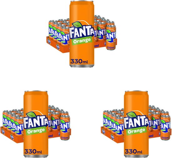 Fanta Orange - sleekcan - Triple Pack - 3x 24x33 cl - NL