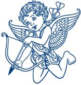 Temporary Tattoo Cupido (8x11 cm) [Semi-Permanente Neptattoo - Tijdelijke tatoeage - Nep Fake Tattoos - Water overdraagbare festival sticker henna outfit tattoo - Glitter tattoo - Volwassenen Kinderen Jongen Meisje]