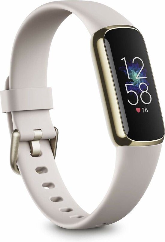 Fitbit Luxe Activity Tracker dames horloge met stappenteller Wit bol