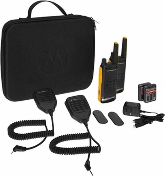 Motorola TLKR-T82 Extreme - Twin Pack - met Remote Speakers - Zwart