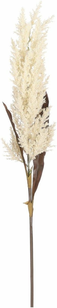 Mica Decorations Pampasgras pluim losse steel / tak - wit - 88 cm - Decoratie kunst bloemen - pluimgras Creme