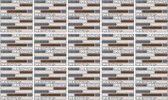 Ulticool Decoratie Sticker Tegels - Plakstrips Muur Baksteen Behang Sticktiles Bruin Grijs - 15x15 cm - 15 stuks Plakfolie Tegelstickers - Plaktegels Zelfklevend - Badkamer - Keuken