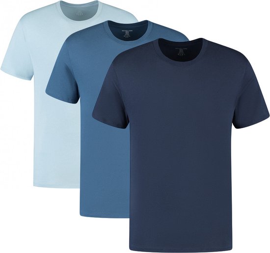 Michael Kors performance cotton 3P O-hals shirts basic blauw - M