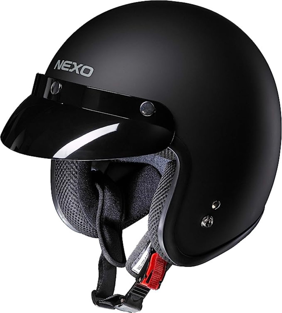 Jethelm unisex Scooter Helm- Vespa Helm- Rat Racer Helm- Cafe Racer Helm- Maat Middelgroot Medium