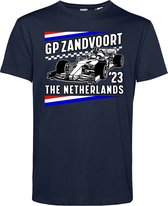 T-shirt Vlag GP Zandvoort '23 | Formule 1 fan | Max Verstappen / Red Bull racing supporter | Navy | maat S