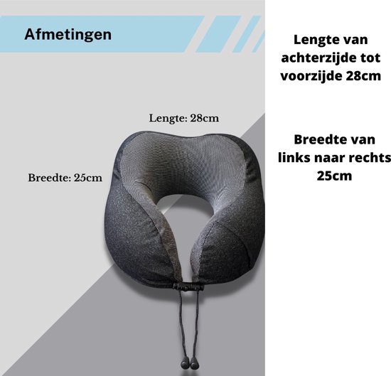 Nekkussen Reiskussen voor Vliegtuig en Auto Ergonomisch Memory Foam Incl.... bol