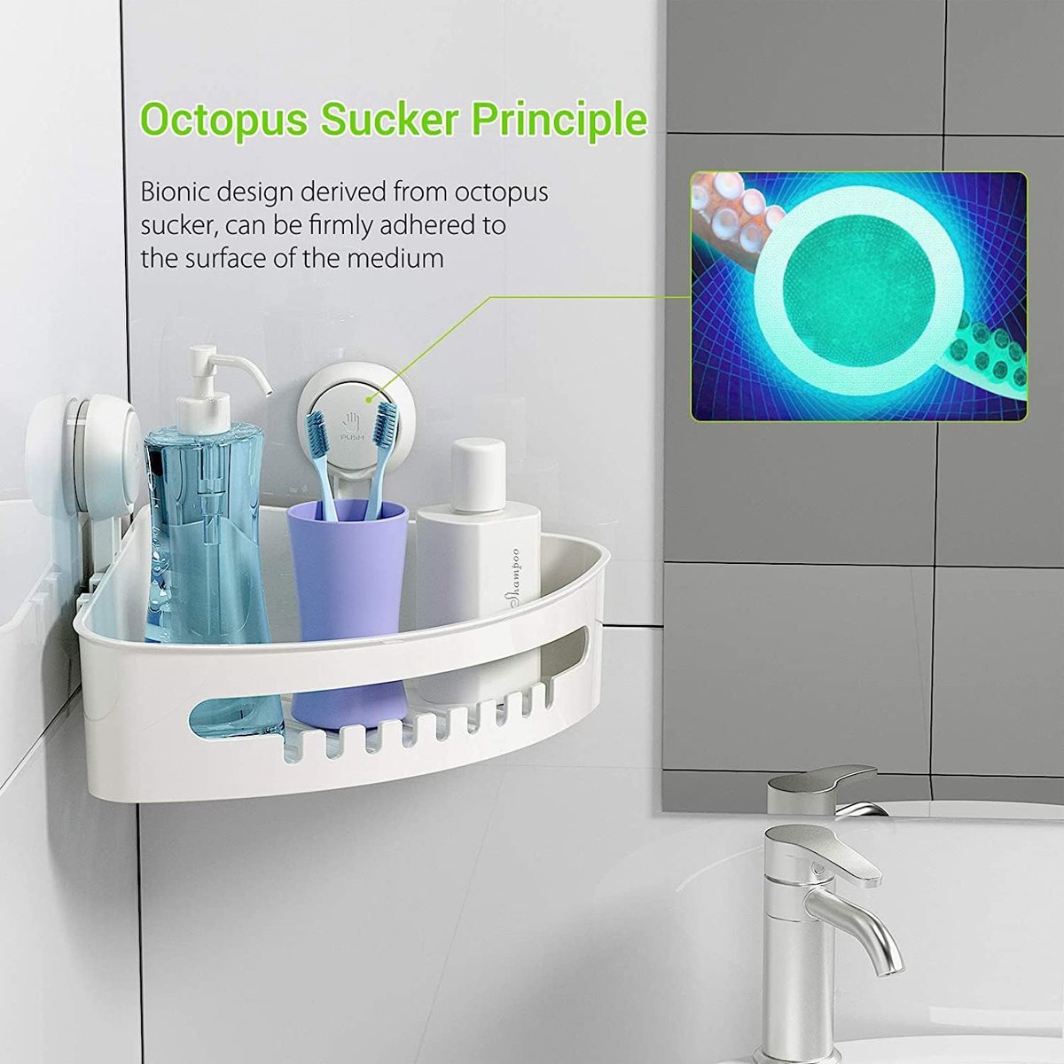 Étagère De Douche Ventouse Sans Perçage - Rangement Amovible Avec Crochets Capacite De Charge 25kg Organisateur Pour Salle De Bain Et Cuisine 99073835 Étagère De Douche Ventouse Sans Perçage - Rangement Amovible Avec Crochets Capacite De Charge 25kg Organisateur Pour Salle De Bain Et Cuisine 99073835
