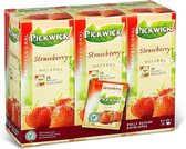 Pickwick Thee aardbei professioneel 25 zakjes à 1,5 gr per doosje, doos 3 doosjes